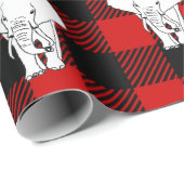 White Elephant Geschenk Exchange Buffalo Kariert Geschenkpapier (Rolleneckpunkt)