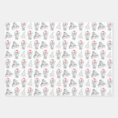 White Elephant Geschenk Exchange Hand gezeichnete Geschenkpapier Set (Vorderseite 3)