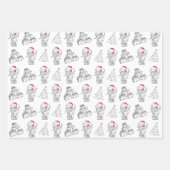 White Elephant Geschenk Exchange Hand gezeichnete Geschenkpapier Set (Vorderseite 2)