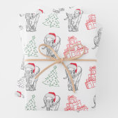 White Elephant Geschenk Exchange Hand gezeichnete Geschenkpapier Set (Beispiel)