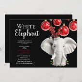 White Elephant Kids Christmas party Einladung (Vorne/Hinten)