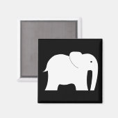 White Elephant Magnet (Vorderseite/Rückseite)