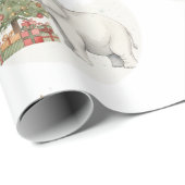 White Elephant Party Christmas Wrapping Paper Geschenkpapier (Rolleneckpunkt)