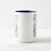 White Elephant Party Funny Ugly Christmas Joke Tasse (Zentrum)