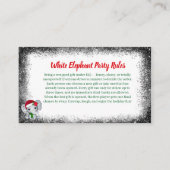 White Elephant Party Rules Card | Funny & Elegant  Begleitkarte (Vorderseite)
