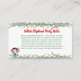 White Elephant Party Rules Card | Funny & Elegant  Begleitkarte