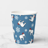White Elephant Party Weihnachten (Blue Paper Cup) Pappbecher (Vorderseite)