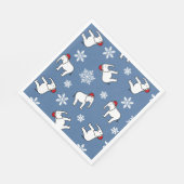 White Elephant Party Weihnachten (Blue Paper Napki Serviette (Ecke)