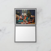 White Elephant Party Weihnachten (Grau) Vielen Dan Karte (Innenseite)