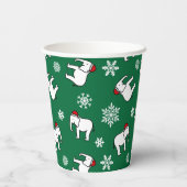 White Elephant Party Weihnachten (Green Paper Cup) Pappbecher (Rückseite)