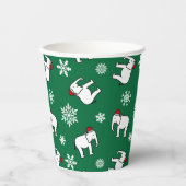 White Elephant Party Weihnachten (Green Paper Cup) Pappbecher (Vorderseite)