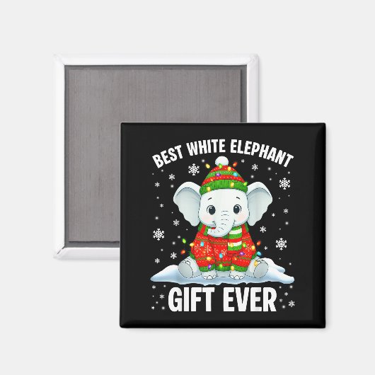 White Elephant Pjs For Adults Under 15 20  Magnet (Vorderseite/Rückseite)
