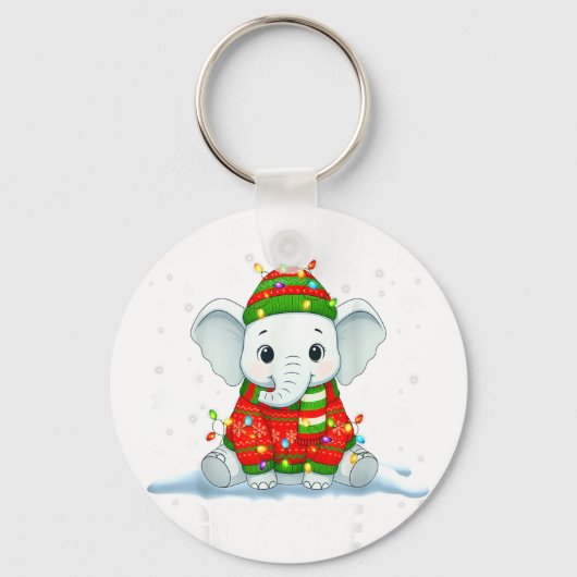 White Elephant Pjs For Adults Under 15 20 Schlüsselanhänger (Vorderseite)
