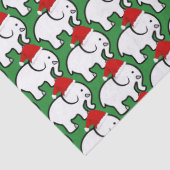 White Elephant Santa Hat Tissue Paper Seidenpapier (Detail)