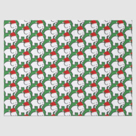 White Elephant Santa Hat Tissue Paper Seidenpapier