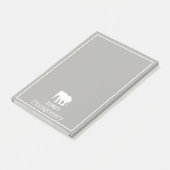 White Elephant Silhouette | PERSONALISIERT Post-it Klebezettel (angewinkelt)