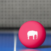 White Elephant Silhouette Tischtennisball (Netto)