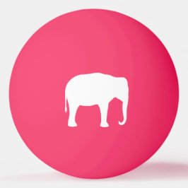 White Elephant Silhouette Tischtennisball