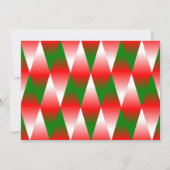 White Elephant Weihnachten Diamond Muster zurück Einladung (Rückseite)