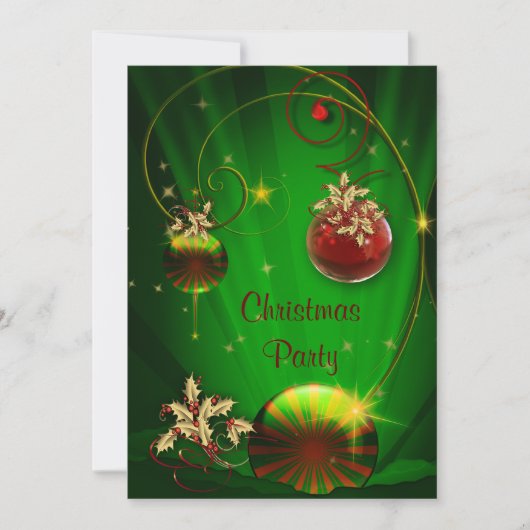 White Elephant Weihnachten-Party Einladungen (Vorderseite)