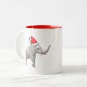 White Elephant Weihnachts-Tasse Zweifarbige Tasse (Vorderseite Links)