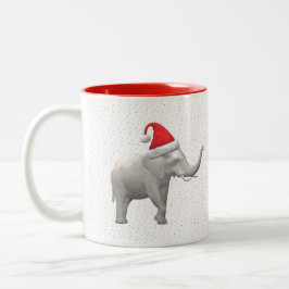 White Elephant Weihnachts-Tasse Zweifarbige Tasse