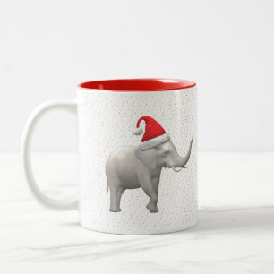 White Elephant Weihnachts-Tasse Zweifarbige Tasse