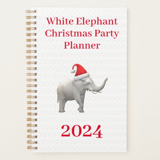 White Elephant Weihnachtsfest Party Planer (Vorderseite)