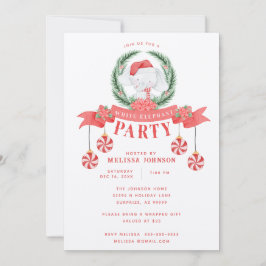 White Elephant Weihnachtsgeschenke Exchange Einladung