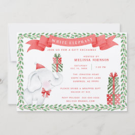 White Elephant Weihnachtsgeschenke Exchange Einladung