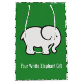 White Elephants Design Gift Bag Mittlere Geschenktüte (Vorderseite)