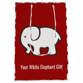 White Elephants Design Gift Bag Mittlere Geschenktüte (Rückseite)