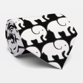 White Elephants Design Necktie Krawatte (Gerollt)
