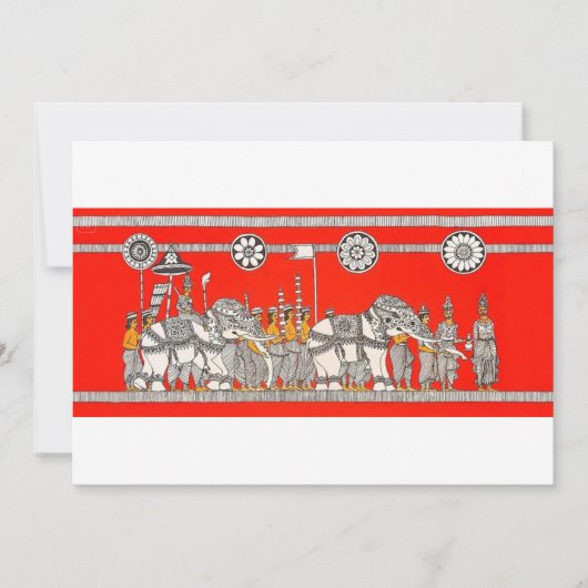 White Elephants & Kadyan Dancers Einladung (Vorderseite)