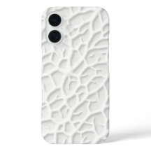 White Embossed iPhone Case with Abstract Texture