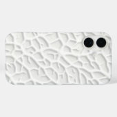 White Embossed iPhone Case with Abstract Texture (Rückseite (Horizontal))