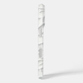 White Embossed iPhone Case with Abstract Texture (Rückseite / Rechts)