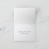 White Embossed Wedding Danke (Innenseite)
