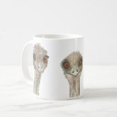 White Emu Bird Cup Tasse (Vorderseite Links)