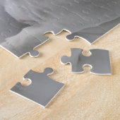 White English Bulldog im Studio sitzt, Puzzle (Seite)