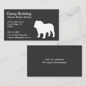 White English Bulldog-Silhouette Visitenkarte (Vorne/Hinten)