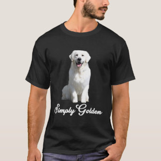 White English Cream Golden Retriever Einfacher Gol T-Shirt