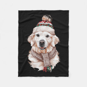 White English Cream Golden Retriever Mama Doppy Pu Fleecedecke