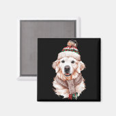 White English Cream Golden Retriever Mom Dog Puppy Magnet (Vorderseite/Rückseite)