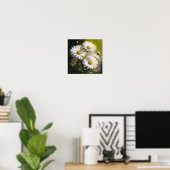 White English Daisy Blume Art Print Poster (Heimbüro)