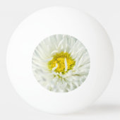 White English Daisy Blume Tischtennisball (Rückseite)