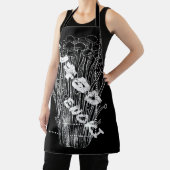 White Enoki Mushrooms Japanese Letters Fungus Food Schürze (InSitu)