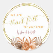 White Erntedank Business Aufkleber für Kunden (Vorderseite)