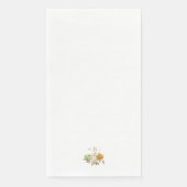 White Erntedank Pumpkin Monogram Serviette (Vorderseite)