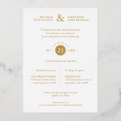 White Exquisite Ornate Tulips Frame Photo Wedding  Folieneinladung (Rückseite)